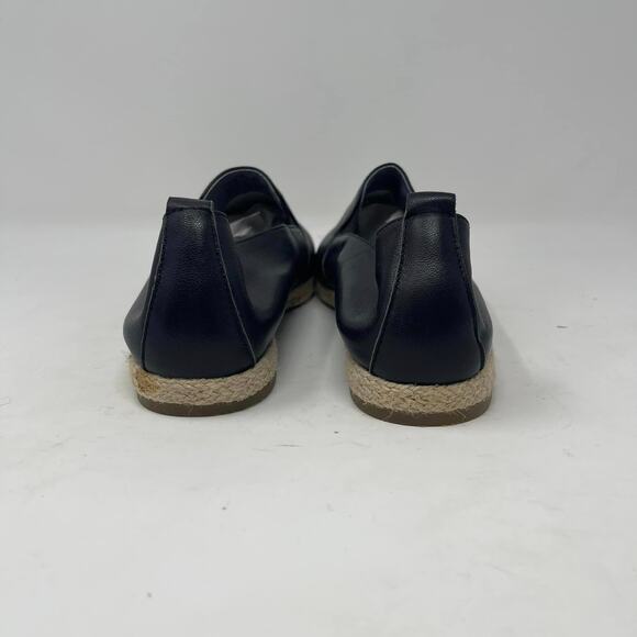 David Tate Black Leather Pura Espadrille Slip-On - Picture 3 of 8